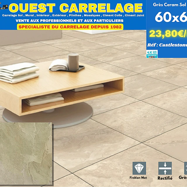 carrelage sol pierre BEIGE