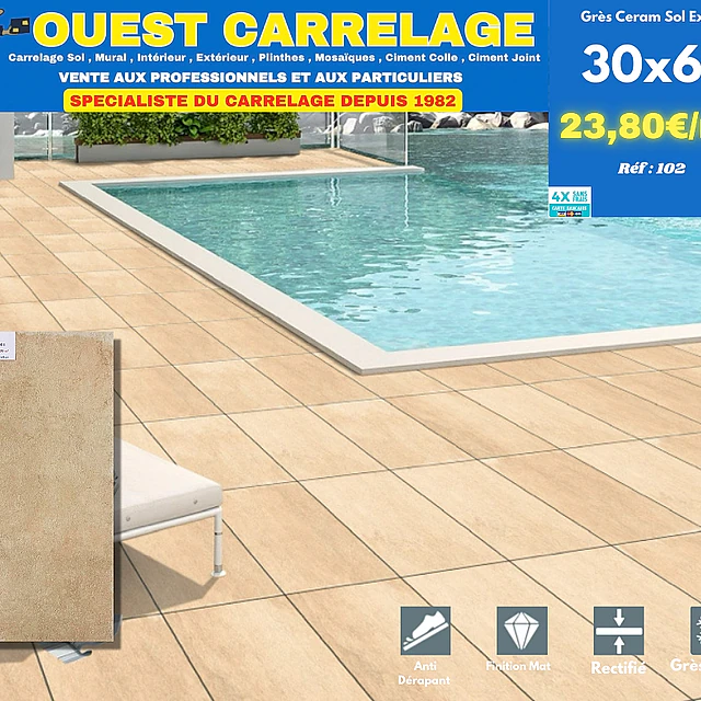 carrelage sol pierre BEIGE