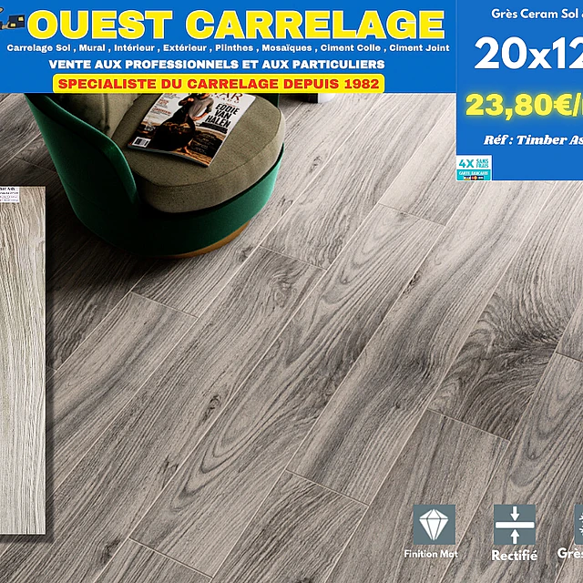 CARRELAGE EFFET BOIS PARQUET