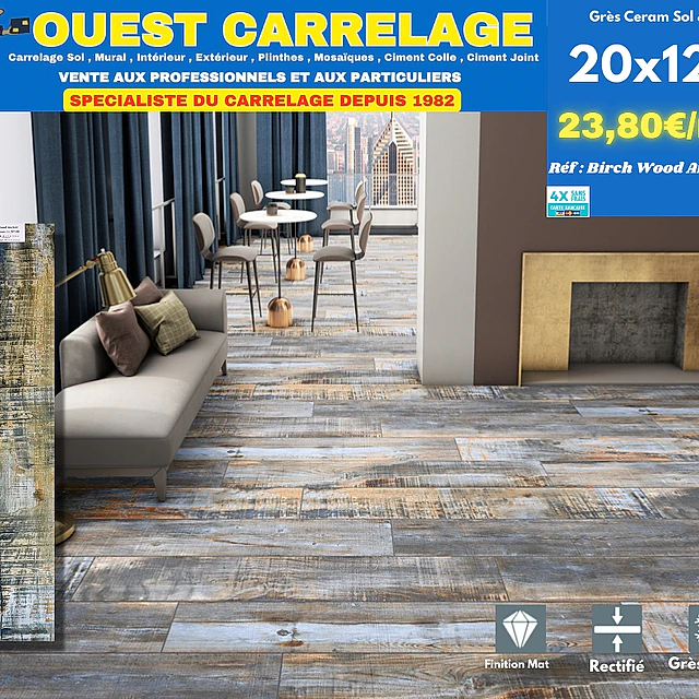 CARRELAGE EFFET BOIS PARQUET